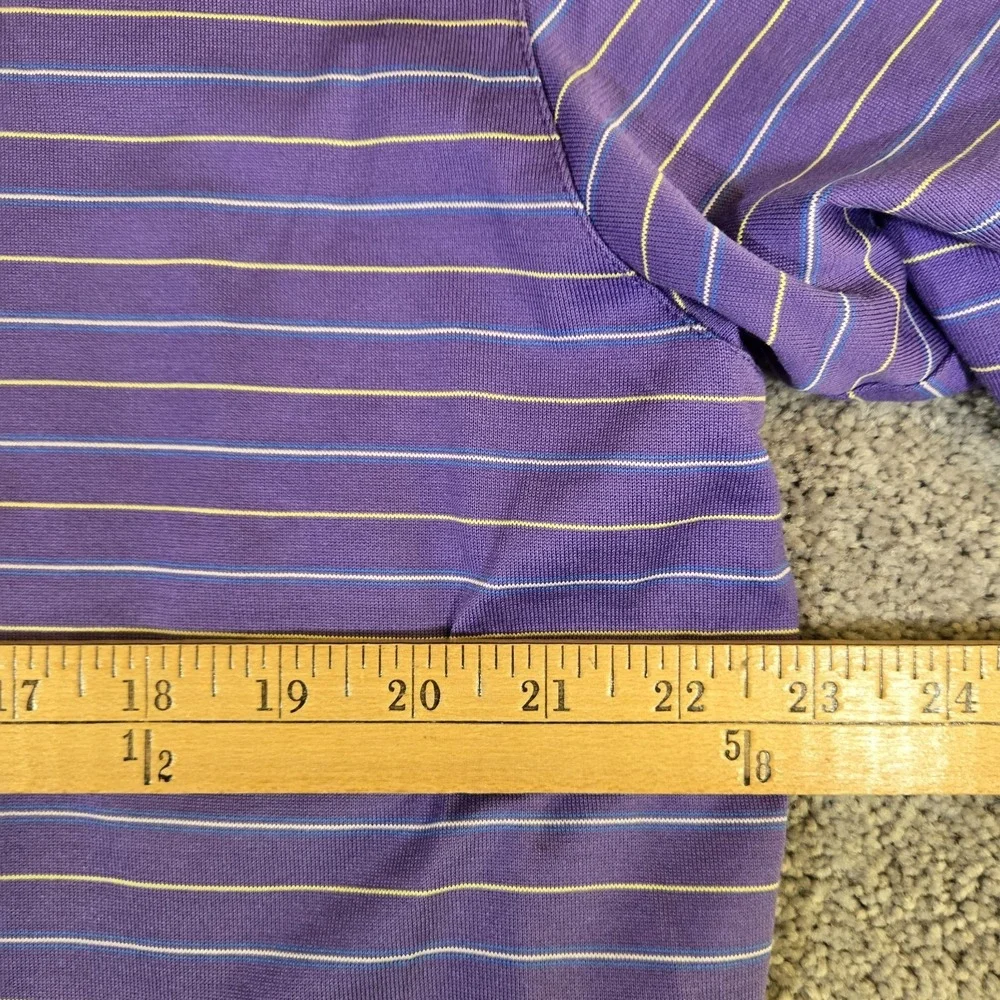 Vintage Nike Tiger Woods Polo Shirt Mens XL Purple Stripe